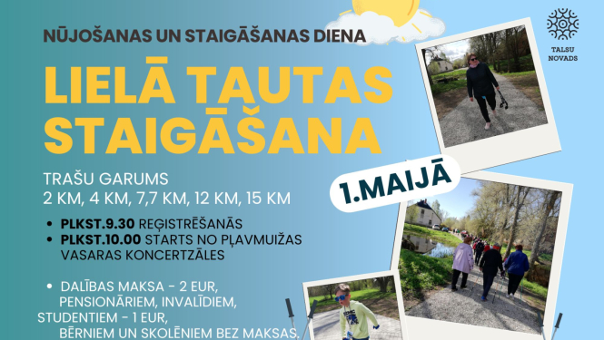 Pasākuma Lielā tautu staigāšana afiša