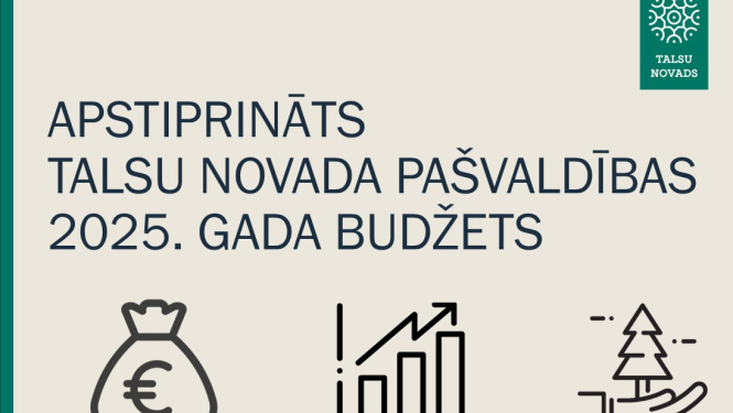 Apstiprināts Talsu novada pašvaldības 2025. gada budžets