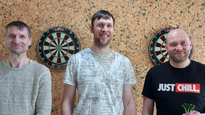 Mēsraga meistarsacīkšu šautriņmešanā 4. posma uzvarētāji