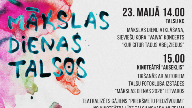 Mākslas dienu Talsos afiša