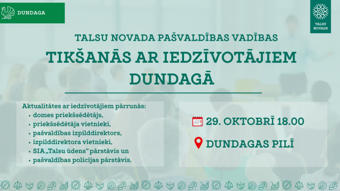 Iedzīvotāju tikšanās ar Talsu novada pašvaldības vadību