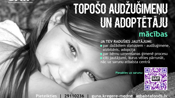 Topošo audžuģimeņu un adoptētāju mācības 5. oktobrī