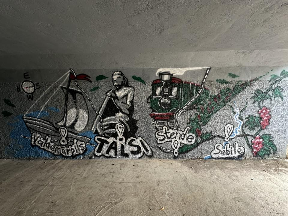 Grafiti tuneļa tapšana Talsos