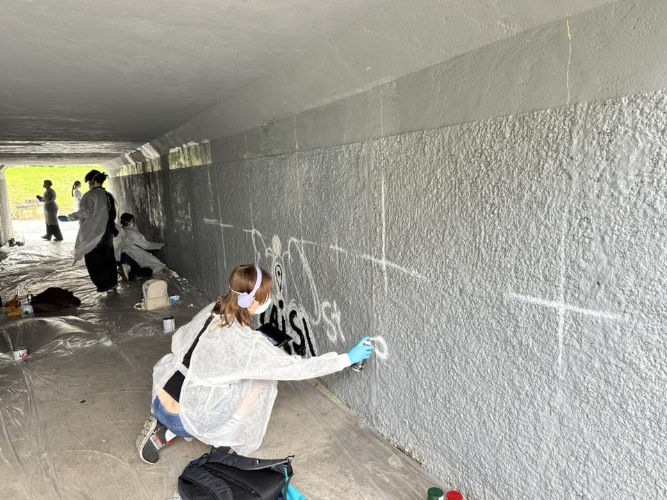 Grafiti tuneļa tapšana Talsos