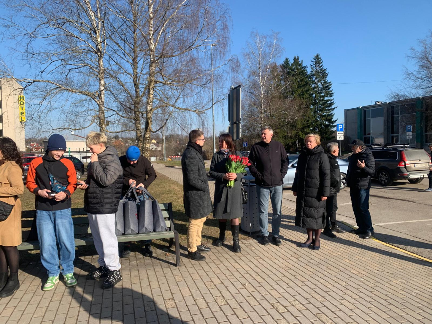 Pasaules junioru čempionāta biatlonā dalībnieku sagaidīšana