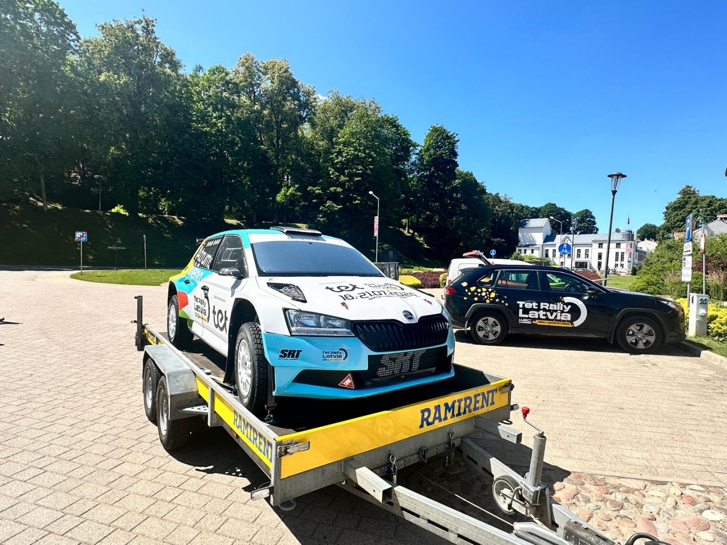 Tet Rally Latvia auto Talsu ezerā