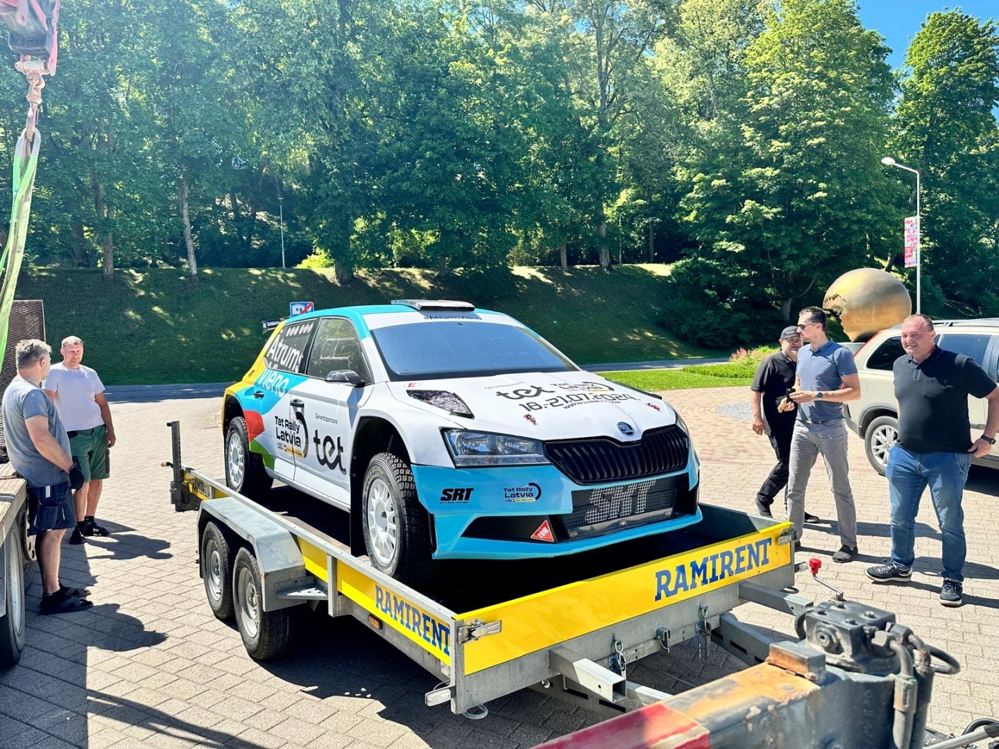 Tet Rally Latvia auto Talsu ezerā
