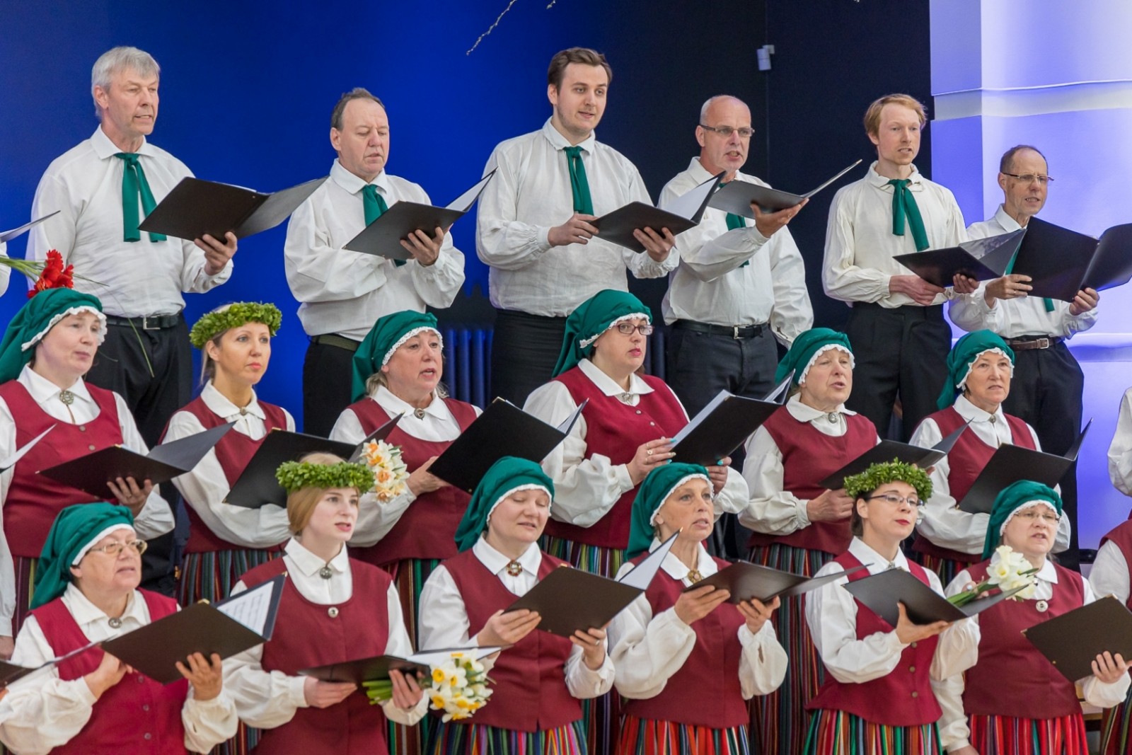 Talsu koru apriņķa repertuāra pārbaudes skates dalībnieki (Foto: K. Poriņš)
