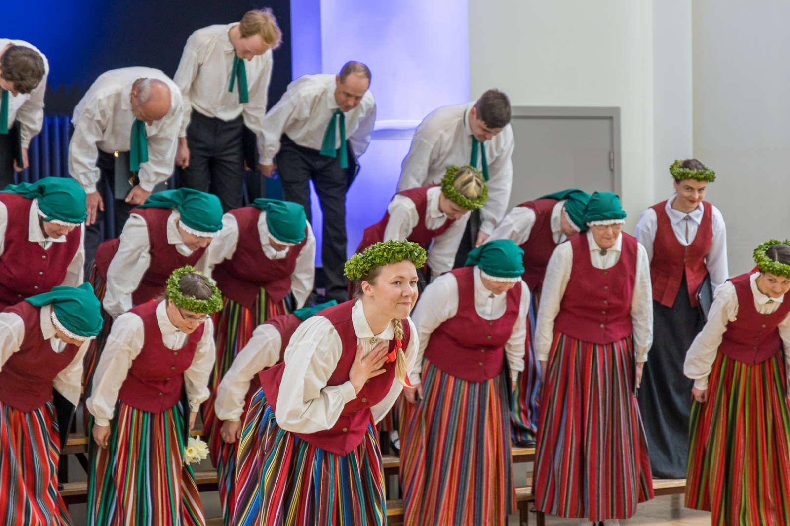 Talsu koru apriņķa repertuāra pārbaudes skates dalībnieki (Foto: K. Poriņš)