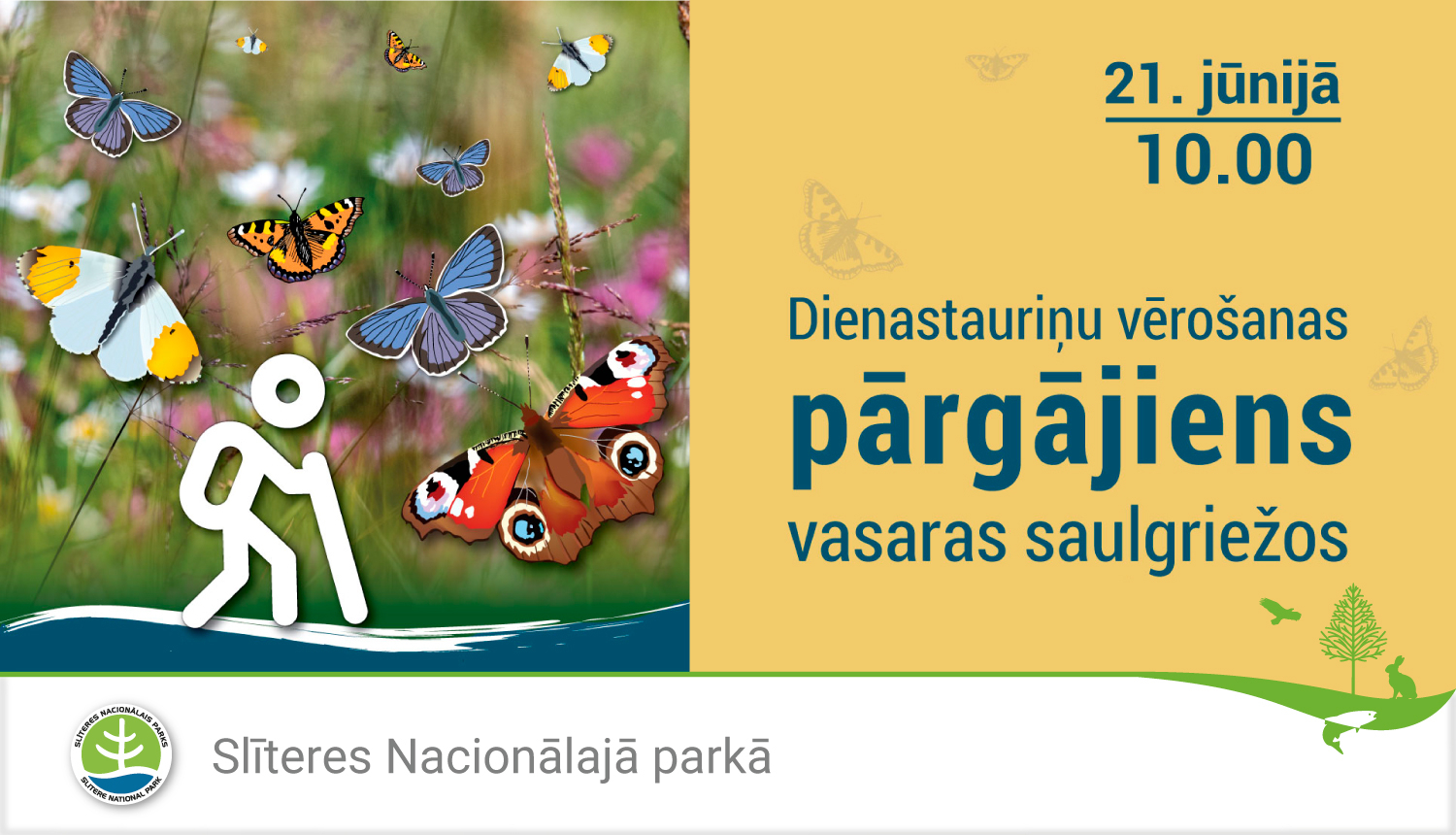 Vasaras saulgriežos aicina uz dienastauriņu vērošanas pārgājienu Slīterē