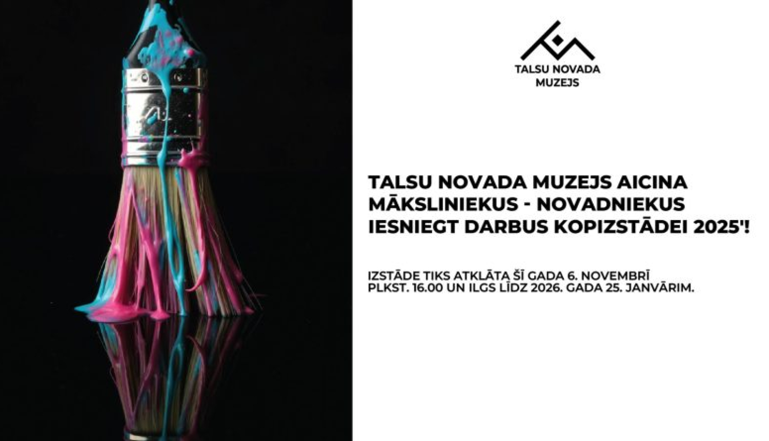 Aicina māksliniekus iesniegt darbus tradicionālajai mākslinieku – novadnieku izstādei