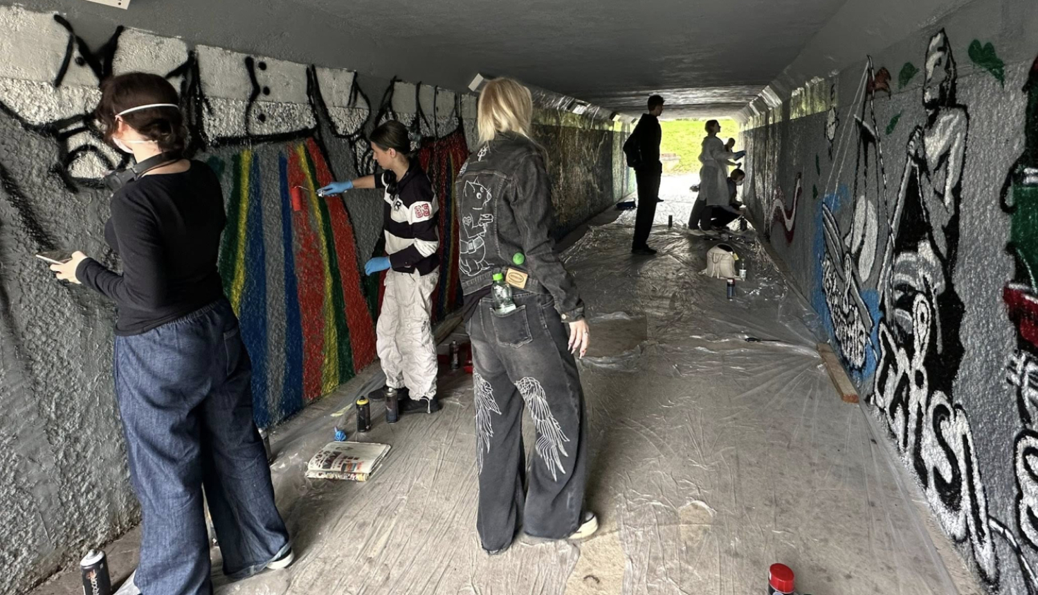 Grafiti tuneļa tapšana Talsos