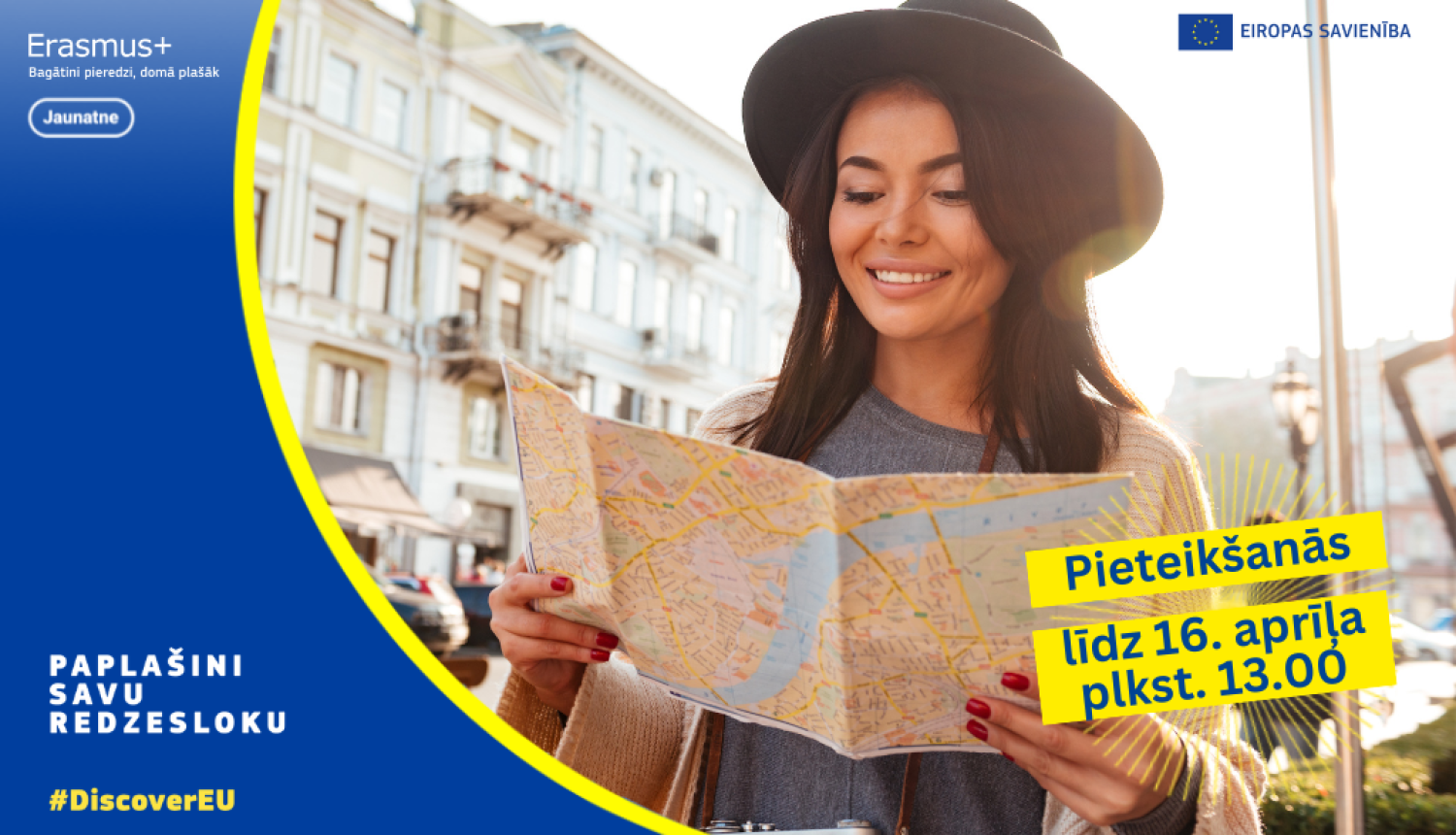 Sākusies jauniešu pieteikšanās iniciatīvas „DiscoverEU” bezmaksas ceļošanas kartei Eiropas izzināšanai