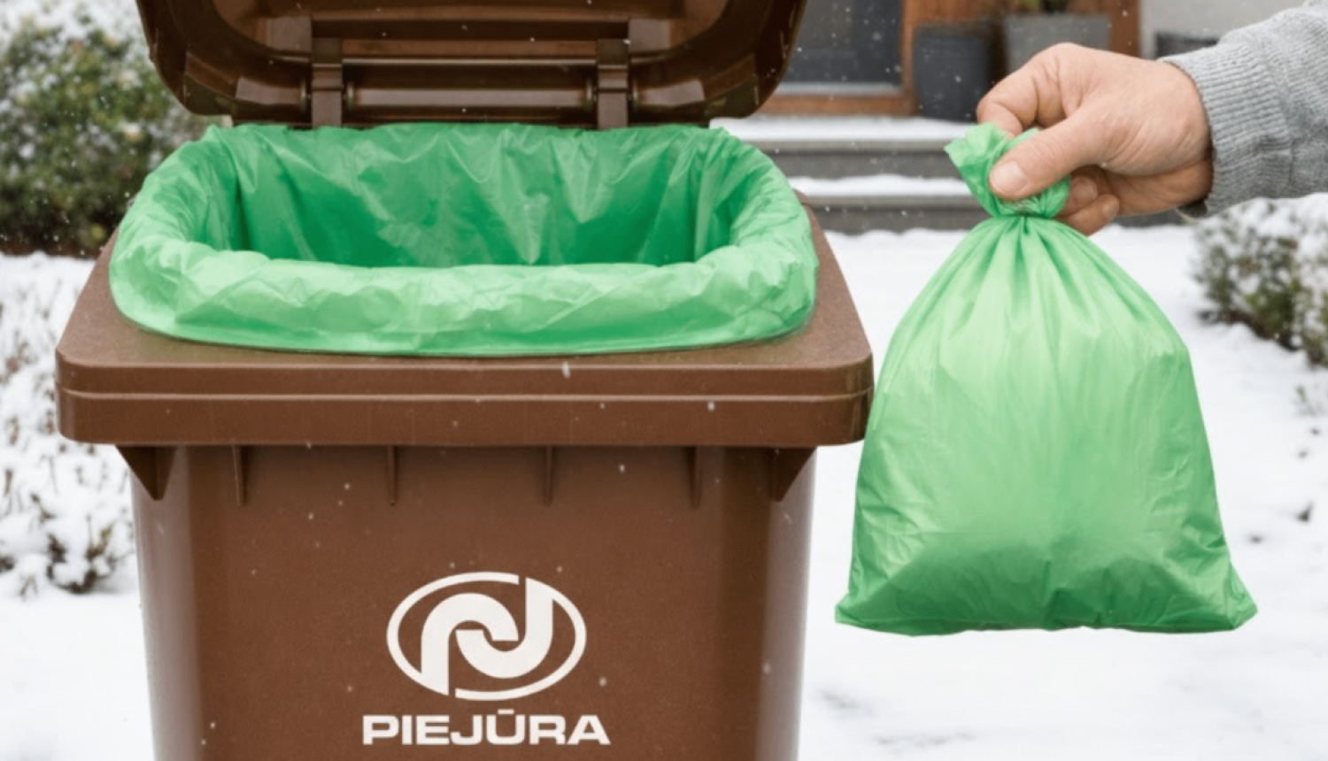 Iegādei pieejami bioloģiski noārdāmie atkritumu maisi