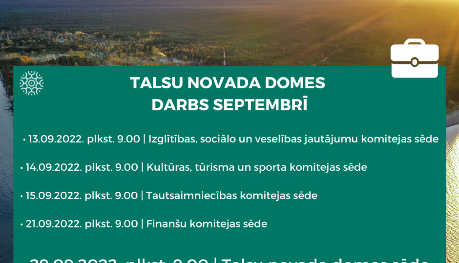 Talsu novada domes darbs septembrī