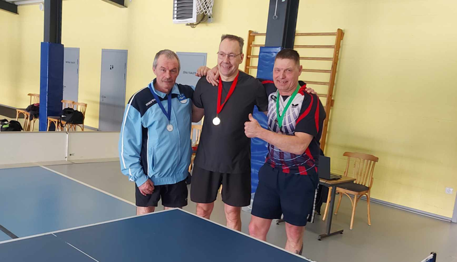 Labākie Mērsraga meistarsacīkšu galda tenisā otrajā posmā