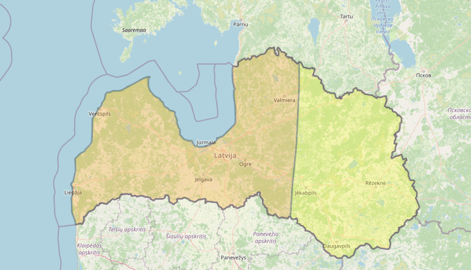 Oranžā līmeņa brīdinājums – gaidāmas ļoti stipras lietusgāzes, vietām iespējams pērkona negaiss, krasas vēja brāzmas un krusa
