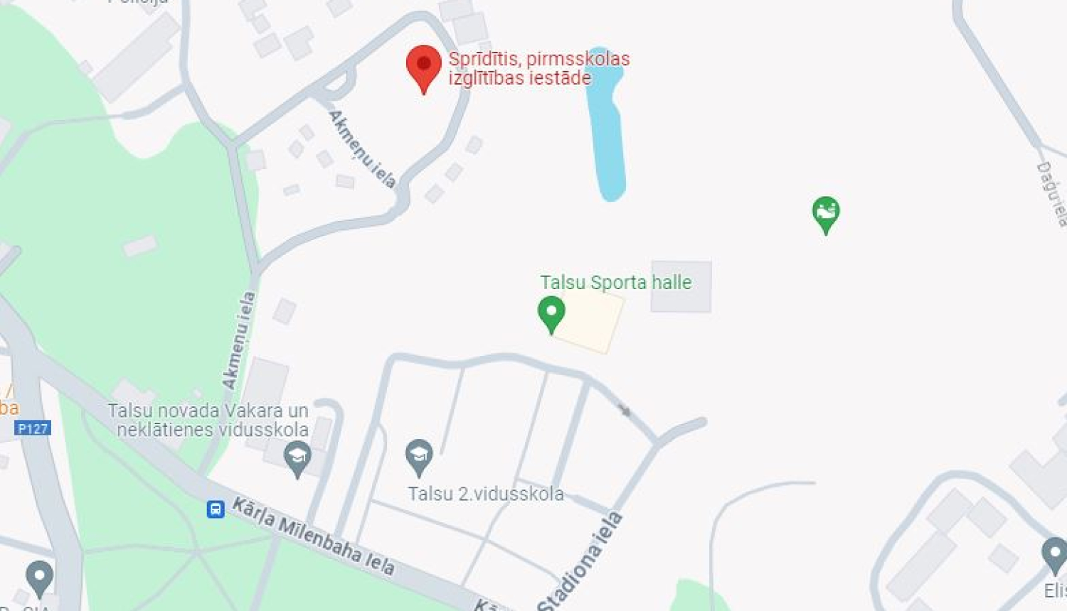 Slēgta iebrauktuve Akmeņu ielā. Karte