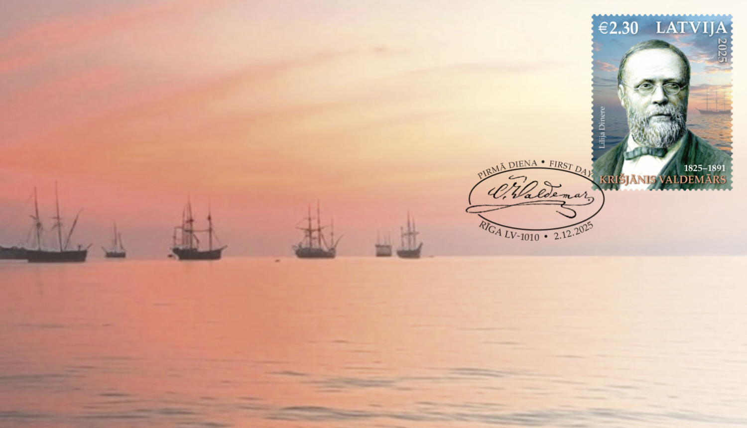 Ar pastmarku atzīmē Krišjāņa Valdemāra 200. gadadienu
