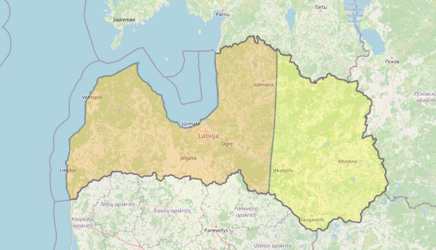 Oranžā līmeņa brīdinājums – gaidāmas ļoti stipras lietusgāzes, vietām iespējams pērkona negaiss, krasas vēja brāzmas un krusa